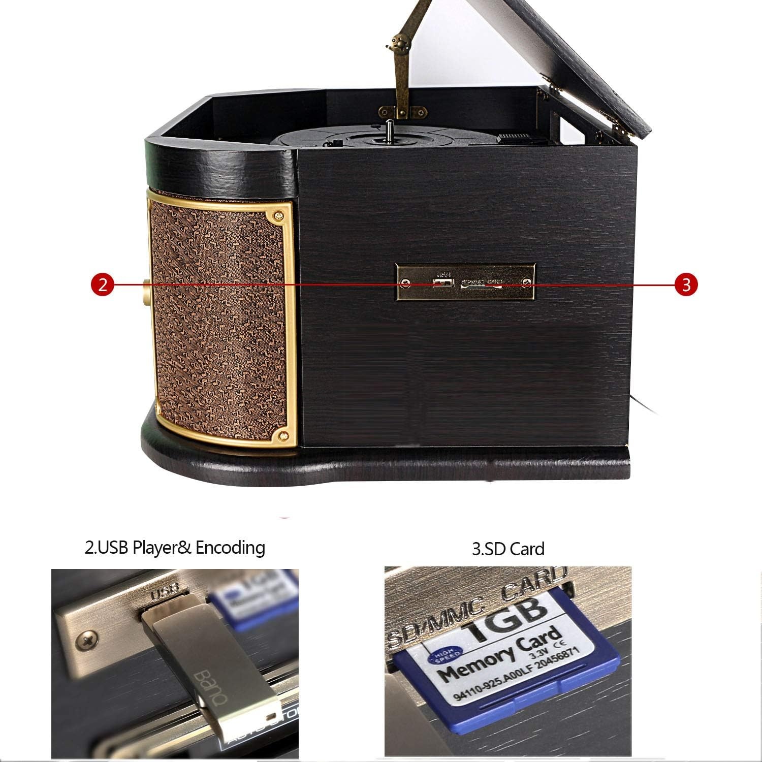 Platenspeler 30% Korting - Alles-in-één met Bluetooth & CD