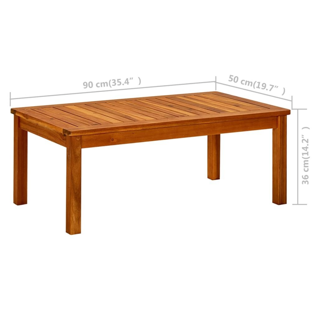 vidaXL Tuintafel 90x50x36 cm massief acaciahout