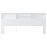 vidaXL Hoofdbordkast 220x19x103,5 cm wit