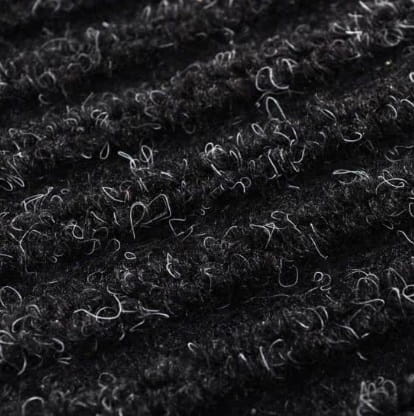 Deurmat 150 x 90 cm – Absorberend – Zwart geribbeld