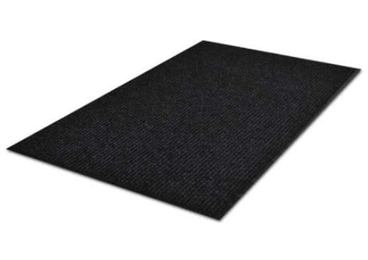 Deurmat 150 x 90 cm – Absorberend – Zwart geribbeld