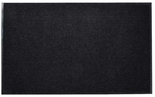 Deurmat 150 x 90 cm – Absorberend – Zwart geribbeld