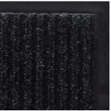 Deurmat 150 x 90 cm – Absorberend – Zwart geribbeld