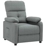 vidaXL Fauteuil verstelbaar stof donkergrijs