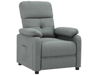 vidaXL Fauteuil verstelbaar stof donkergrijs
