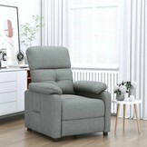 vidaXL Fauteuil verstelbaar stof donkergrijs
