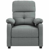 vidaXL Fauteuil verstelbaar stof donkergrijs