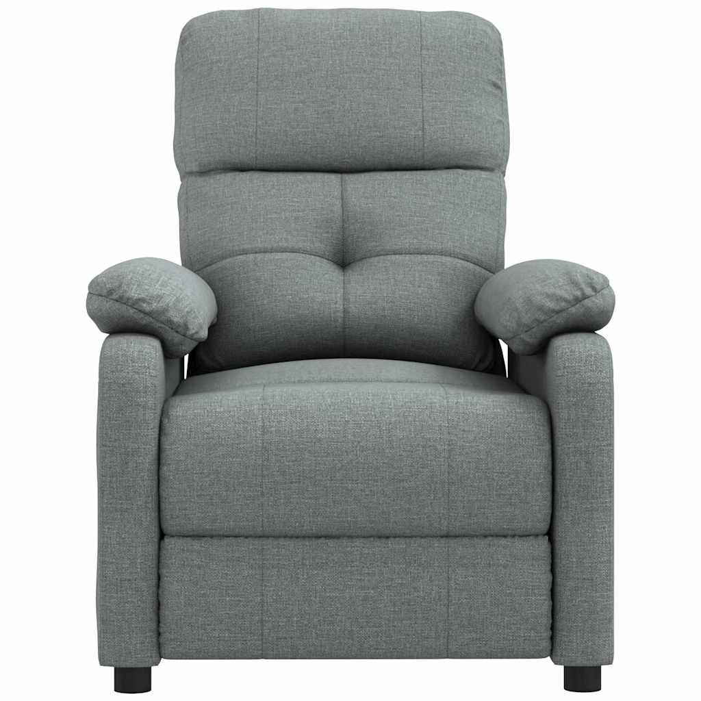vidaXL Fauteuil verstelbaar stof donkergrijs