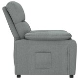 vidaXL Fauteuil verstelbaar stof donkergrijs