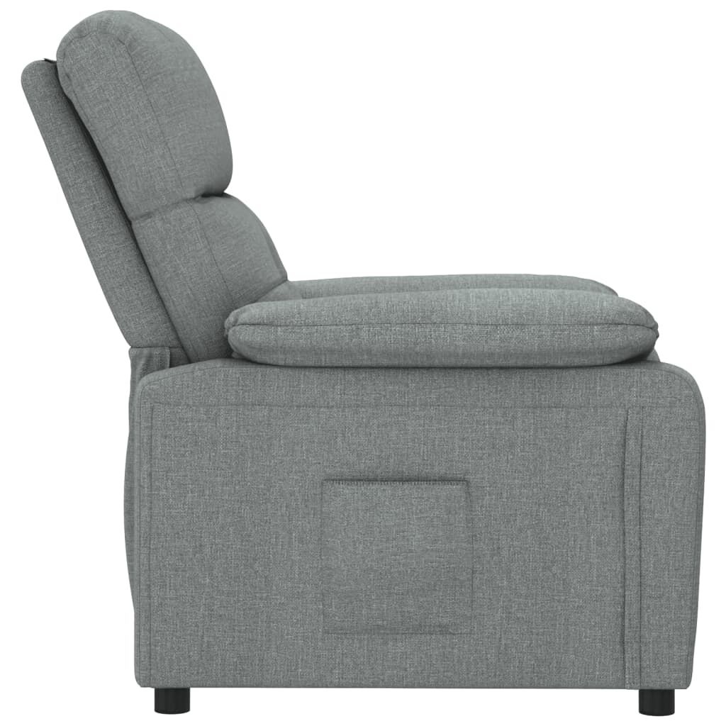 vidaXL Fauteuil verstelbaar stof donkergrijs