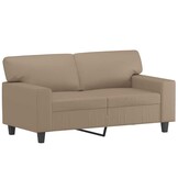 vidaXL Tweezitsbank 120 cm kunstleer cappuccinokleurig