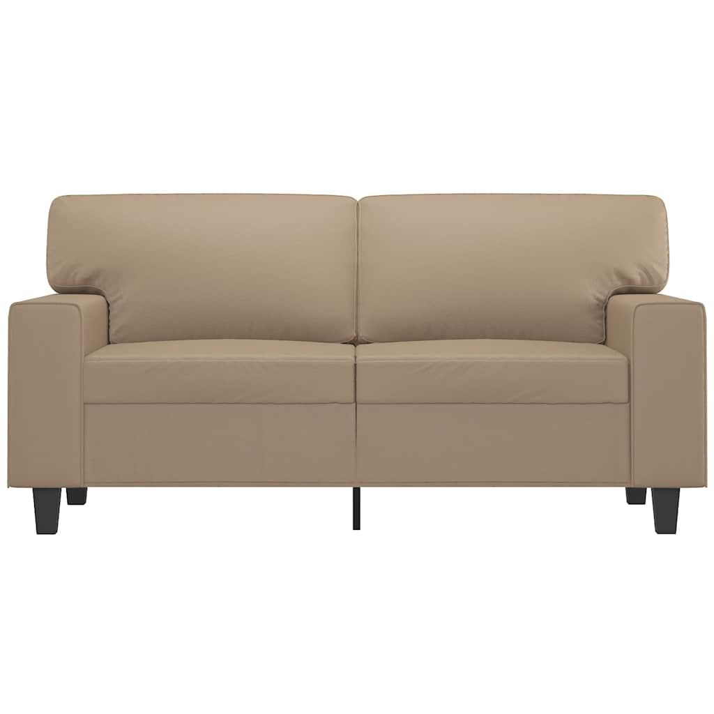 vidaXL Tweezitsbank 120 cm kunstleer cappuccinokleurig