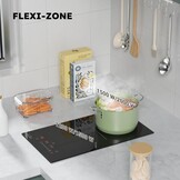 COVERCOOK Domino Inductiekookplaat van 30 cm met 2 kookzones, inbouw, autonome kookplaat, inductie met stekker, flexzones, slidertouch-bediening, scherpte, 16 A, 2800 W