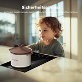 COVERCOOK Domino Inductiekookplaat van 30 cm met 2 kookzones, inbouw, autonome kookplaat, inductie met stekker, flexzones, slidertouch-bediening, scherpte, 16 A, 2800 W