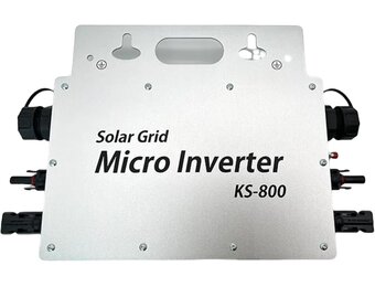Solar Grid Tie Micro-omvormer, 800 W, met gegevensbewakingsscherm, AC IP67, met wifi-app voor 2 zonnepanelen voor balkonkrachtcentrale, balkonkrachtcentrale, inverter, 190-270 V AC