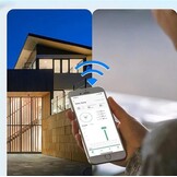 Solar Grid Tie Micro-omvormer, 800 W, met gegevensbewakingsscherm, AC IP67, met wifi-app voor 2 zonnepanelen voor balkonkrachtcentrale, balkonkrachtcentrale, inverter, 190-270 V AC