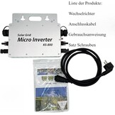 Solar Grid Tie Micro-omvormer, 800 W, met gegevensbewakingsscherm, AC IP67, met wifi-app voor 2 zonnepanelen voor balkonkrachtcentrale, balkonkrachtcentrale, inverter, 190-270 V AC
