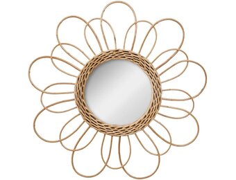 Wandspiegel Rotan Bloem 38cm - 32% Korting!