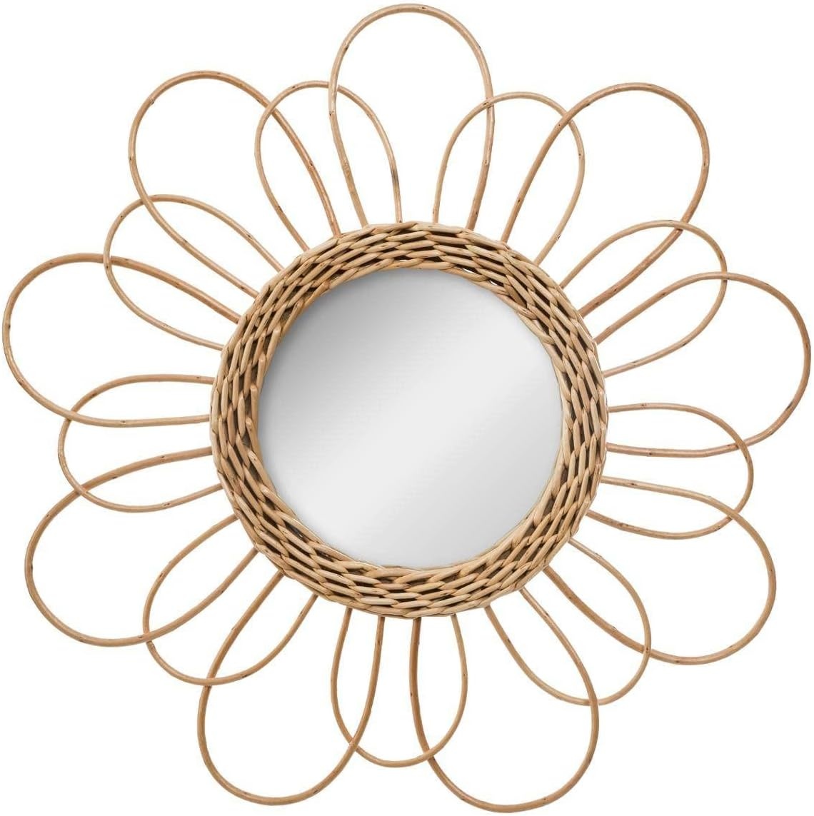 Wandspiegel Rotan Bloem 38cm - 32% Korting!