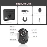 LENSGO TC7S Draagbare Teleprompter voor Telefoon, One-Second Fold Mini Teleprompter met Afstandsbediening, App Compatibel met iPhone & Android voor Online Onderwijs Vlog Live Streaming Interview