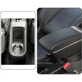Dubbele armleuning voor Citroën C3 (2017-2023) met opbergvak en bekerhouder, zwart