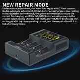 LiitoKala Lii-600 18650 en AA batterijlader met LCD-touchscreen, inclusief 4 assen en 12V 5A adapter voor Li-Ion/NI-MH/NI-Cd 14500 21700 AA AAA