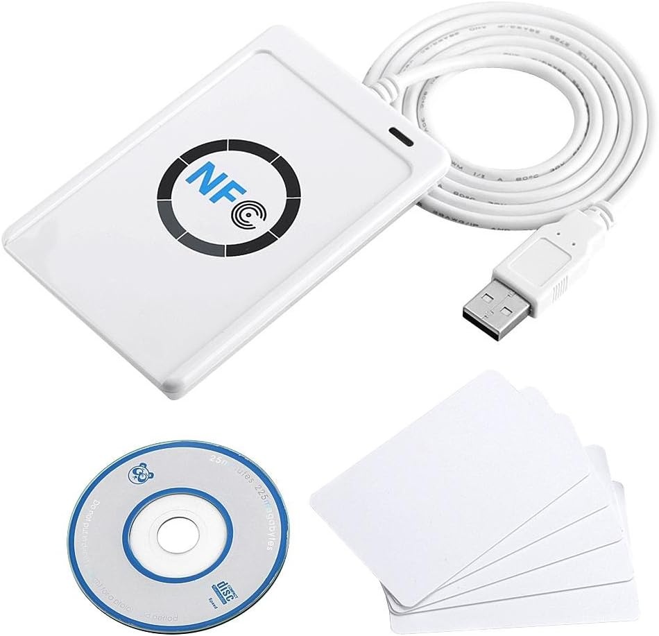 NFC Reader Writer, NFC lees- en schrijfapparaat, contactloze smartcard-duplicator met 5 x IC-kaart