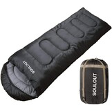 SOULOUT Slaapzak 3-4 seizoenen, waterdichte lichte dekenslaapzak voor kamperen, reizen en outdoor-activiteiten, ideaal voor volwassenen en kinderen, 220 x 83 cm