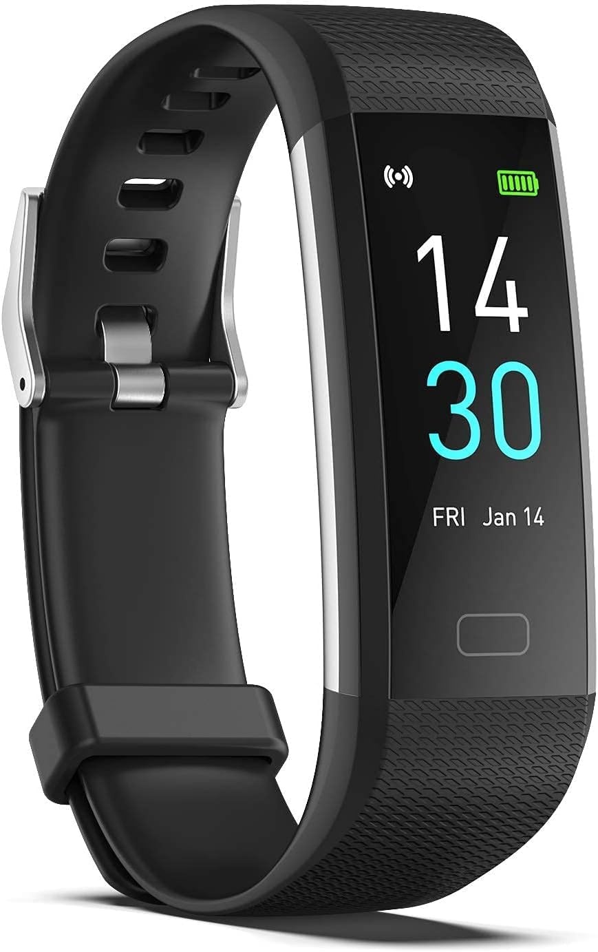 Fitnesstracker met Hartslagmeter, Bloeddruk, Fitnesshorloge Waterdicht IP68, 16 Sportmodi, Stappenteller, Calorieënteller, Activiteitstracker Dames Heren Kinderen, Smartwatch iOS en Android