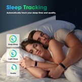 Fitnesstracker met Hartslagmeter, Bloeddruk, Fitnesshorloge Waterdicht IP68, 16 Sportmodi, Stappenteller, Calorieënteller, Activiteitstracker Dames Heren Kinderen, Smartwatch iOS en Android