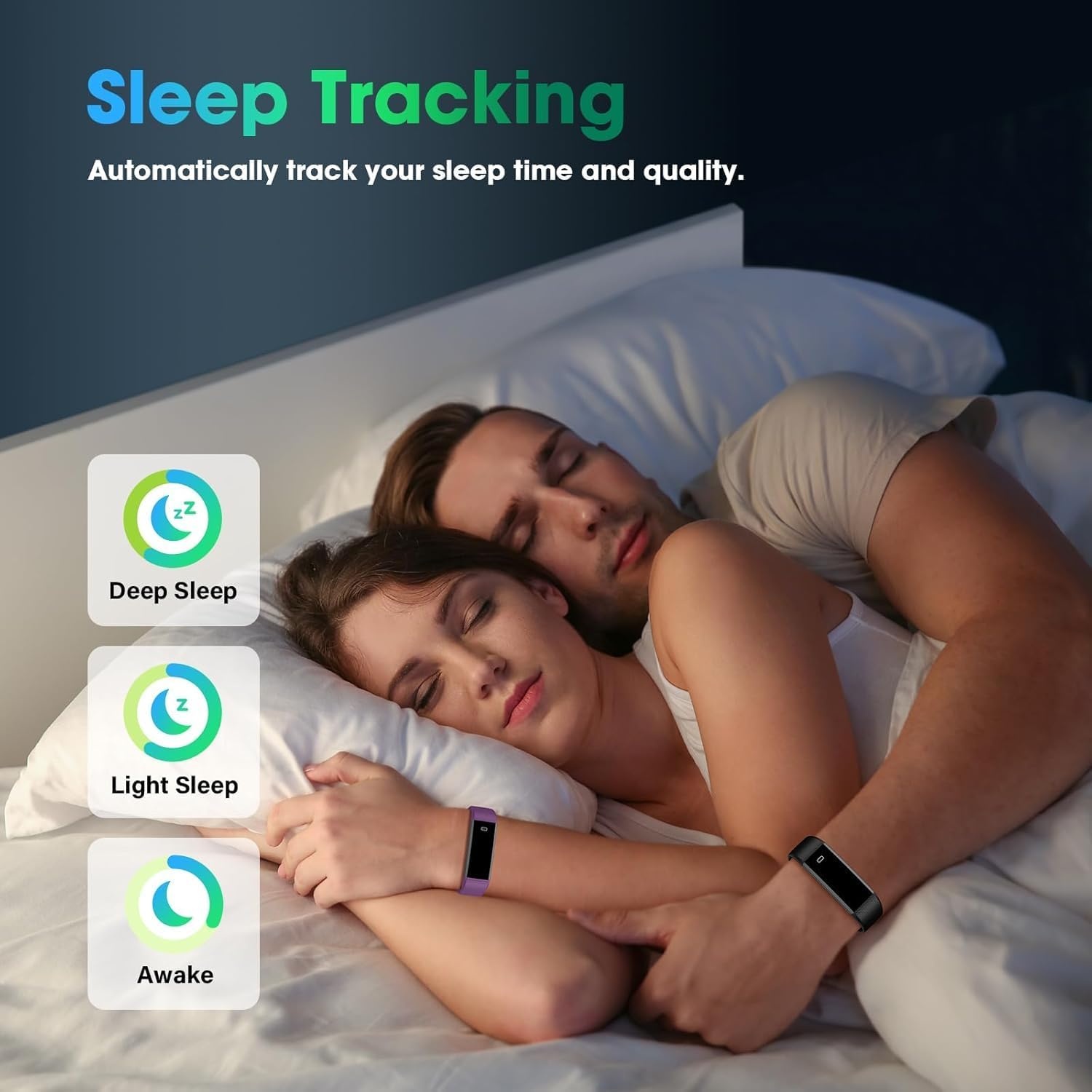 Fitnesstracker met Hartslagmeter, Bloeddruk, Fitnesshorloge Waterdicht IP68, 16 Sportmodi, Stappenteller, Calorieënteller, Activiteitstracker Dames Heren Kinderen, Smartwatch iOS en Android