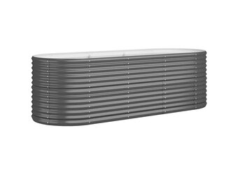 vidaXL Plantenbak 224x80x68 cm gepoedercoat staal antracietkleurig