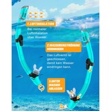 Schnorchelset voor volwassenen (2-delig) met panorama duikmasker en droge snorkel - Anti-fog en waterdicht, gehard glas