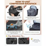 SZLX Vacuum Rugzak Carry-on Bagage Vrouwen, Airbag Rugzak Met Vacuüm Systeem Voor Reizen, Ryanair Handbagage 40x20x25 Travel Ruscksack Cabin Grootte Met Pomp Waterdichte Mannen Vacuüm Koffer