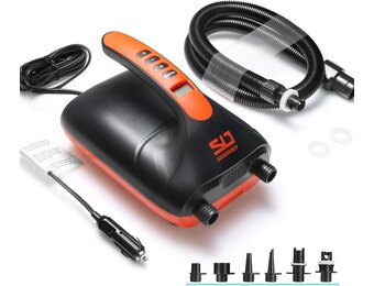 Swonder 20PSI Digitale elektrische hogedrukpomp voor stand-up paddleboard | kajak | tent, SUP-inflator met intelligente dubbele trap en auto-off, twee kleuren