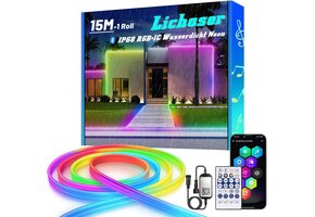 Flexibele Neon LED Strip Buiten 15m RGB+IC - 34% Korting!