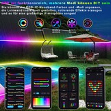 Lichaser 15 m RGB+IC outdoor flexibele neon ledstrip, IP68 voor buiten, bluetooth neon ledstrip, sync met muziek, 24 V waterdicht, voor buiten, voor feestjes, terrasverlichting (15 m x 1)