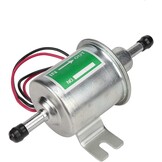 Elektrische brandstofpomp, 24 V dieselpomp, universele elektrische brandstofpomp voor boot en auto, 24 V, inlinefilter, dieselbenzine, vervanging (zilver)