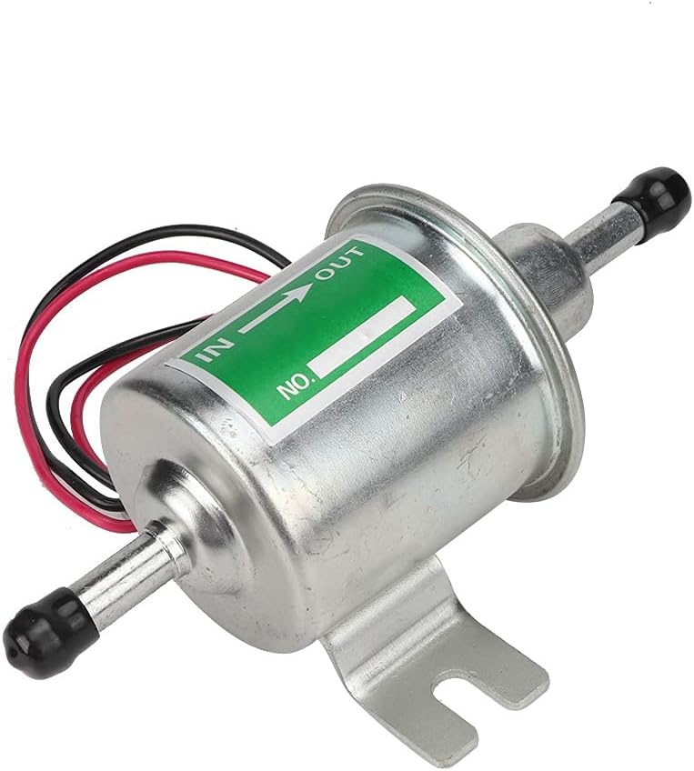 Elektrische brandstofpomp, 24 V dieselpomp, universele elektrische brandstofpomp voor boot en auto, 24 V, inlinefilter, dieselbenzine, vervanging (zilver)