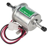 Elektrische brandstofpomp, 24 V dieselpomp, universele elektrische brandstofpomp voor boot en auto, 24 V, inlinefilter, dieselbenzine, vervanging (zilver)