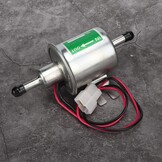 Elektrische brandstofpomp, 24 V dieselpomp, universele elektrische brandstofpomp voor boot en auto, 24 V, inlinefilter, dieselbenzine, vervanging (zilver)