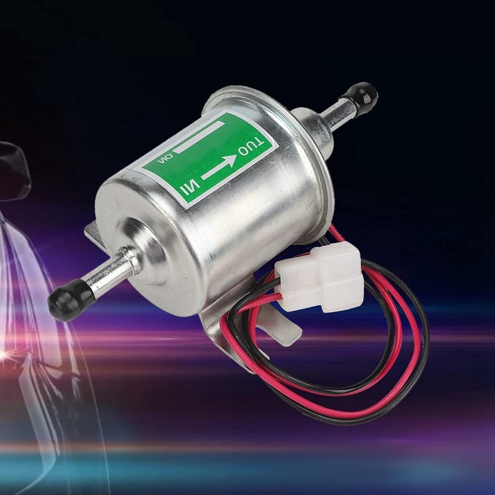 Elektrische brandstofpomp, 24 V dieselpomp, universele elektrische brandstofpomp voor boot en auto, 24 V, inlinefilter, dieselbenzine, vervanging (zilver)