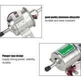Elektrische brandstofpomp, 24 V dieselpomp, universele elektrische brandstofpomp voor boot en auto, 24 V, inlinefilter, dieselbenzine, vervanging (zilver)