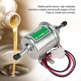 Elektrische brandstofpomp, 24 V dieselpomp, universele elektrische brandstofpomp voor boot en auto, 24 V, inlinefilter, dieselbenzine, vervanging (zilver)
