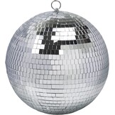 30 cm spiegel-discobol, ideaal voor een feest of DJ, lichteffect Kerstmis (30 cm, zilver)