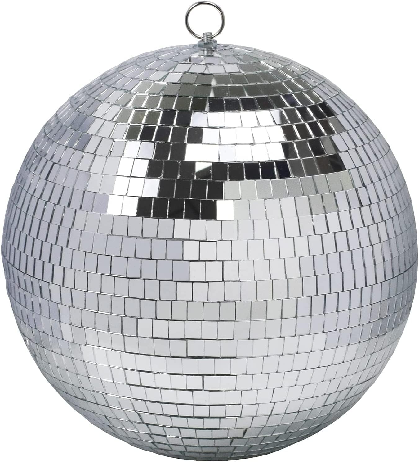 30 cm spiegel-discobol, ideaal voor een feest of DJ, lichteffect Kerstmis (30 cm, zilver)