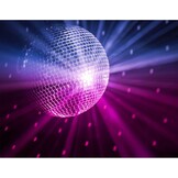 30 cm spiegel-discobol, ideaal voor een feest of DJ, lichteffect Kerstmis (30 cm, zilver)