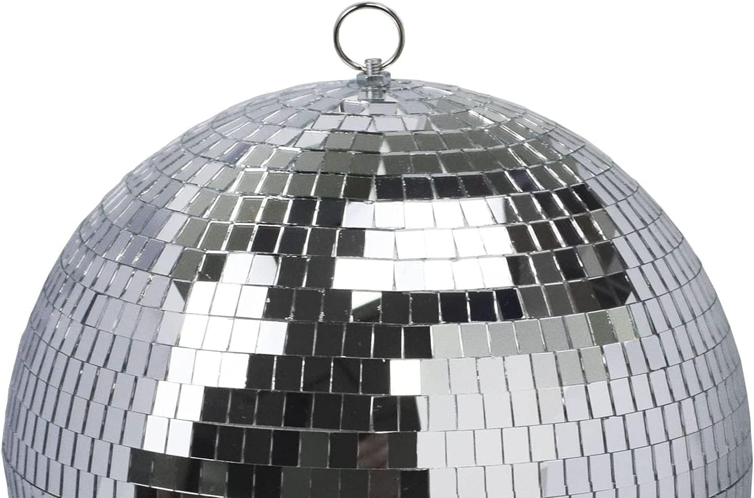 30 cm spiegel-discobol, ideaal voor een feest of DJ, lichteffect Kerstmis (30 cm, zilver)