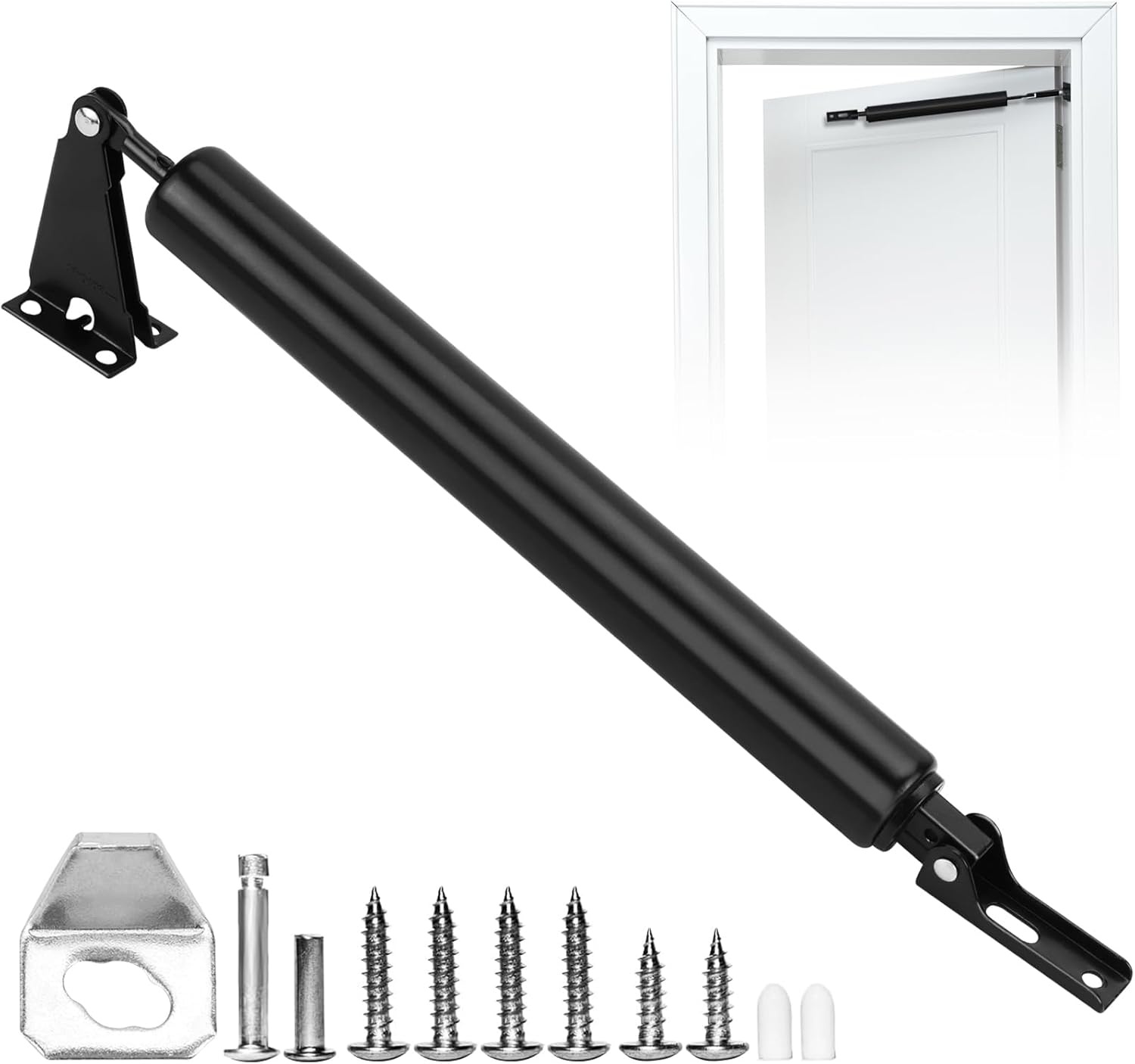 Automatische deurdranger tuinpoortdranger buiten met softclose deurdemper deurdranger binnendeuren vastzelfunctie voor stormdeuren duurzaam & eenvoudige montage hordeuren & houten deuren