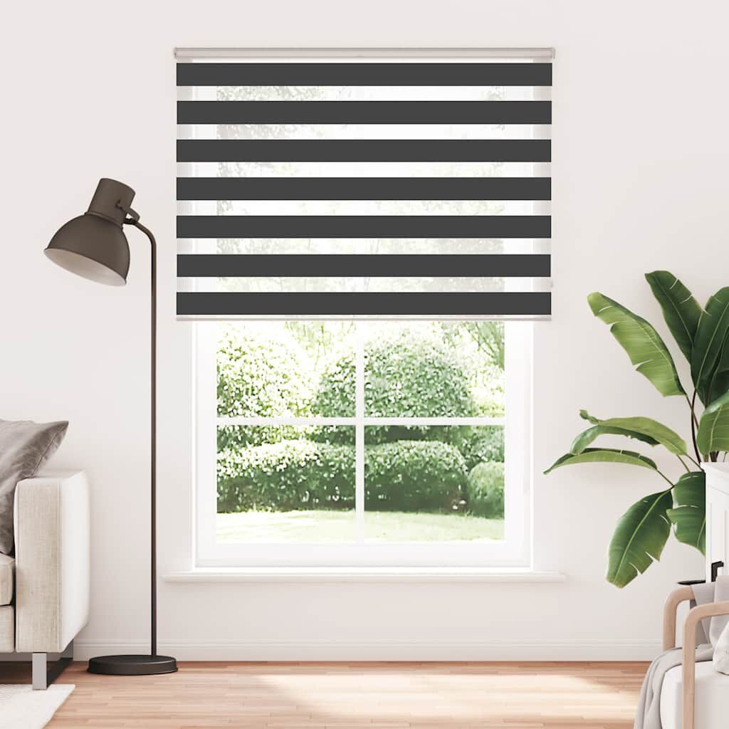 vidaXL Zebra rolgordijn 160x200 cm stofbreedte 155,9 cm zwart